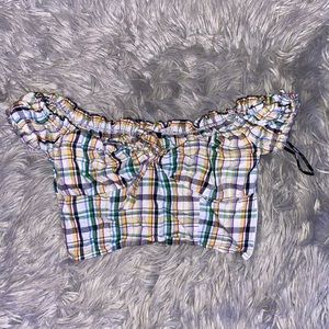 FOREVER 21 OFF SHOULDER CROP TOP